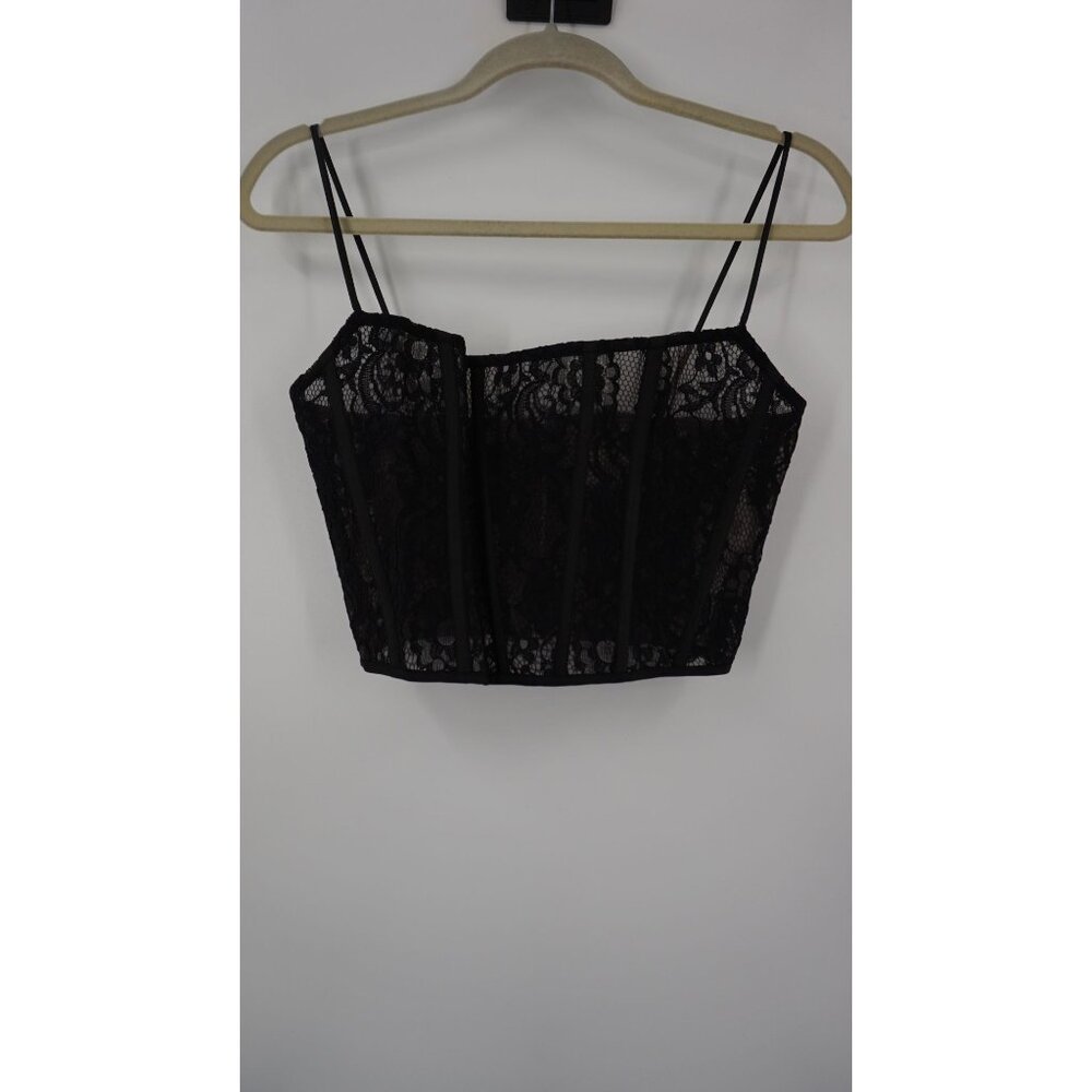 Rozie Corsets Black Lace Spaghetti Strap